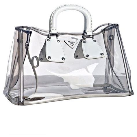 prada clear bag|prada tote bag transparent.